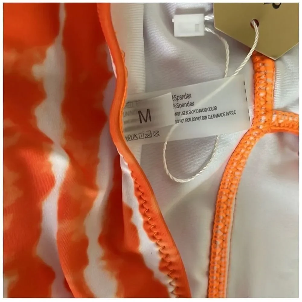 NWT Halter Cutout Tie-Dye One-piece Swimsuit Medium